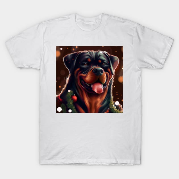 Cute Rottweiler Drawing T-Shirt by Play Zoo